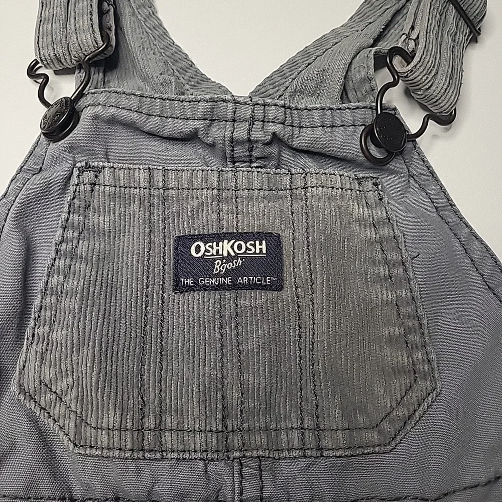 OSHKOSH BGosh Vestbak‎ Gray Overalls Corduroy Detail Size 12M